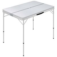 mesa de camping  mesa de jardin  mesa de picnic plegable con 2 bancos aluminio blanco