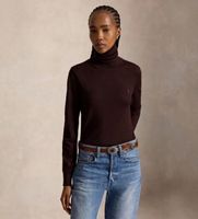 polo ralph lauren para mujer 211b17732001 jersey de lana con cuello vuelto marron l casual manga larga