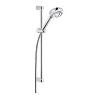 set de ducha con barra mural kludi logo 3s 600mm o23mm cromado 6836305-00