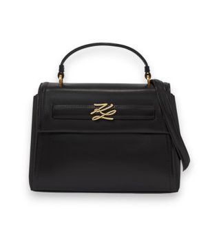 Karl Lagerfeld para mujer. B1W30291 Bolso de mano pequeño Autograph negro (OSFA), Casual, Clásico, Piel