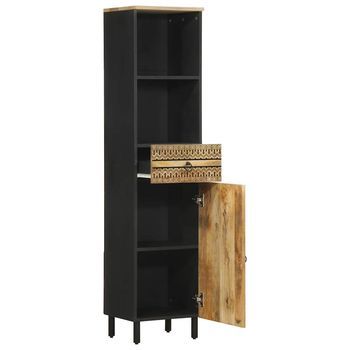 Mueble De Baño | Armario De Baño Madera Maciza De Mango 38x33,5x160 Cm