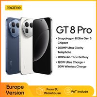 realme gt 8 pro smartphone version eu snapdragon 8 elite gen 5 camara ultra de 200mp bateria de 7000mah carga inalambrica de 120w y 50w no incluidos