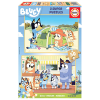 educa - puzzle 2x50 de bluey infantil madera 19408