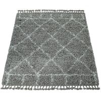 alfombra de pelo largo nadori gris  120x170 cm