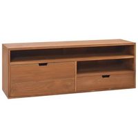 mueble de tv madera maciza de teca 110x30x40 cm vidaxl
