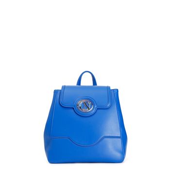 mochila con aplicación oval esmaltada blue