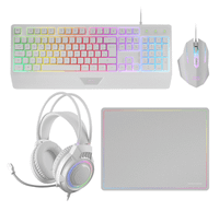 teclado mouse headset y alfombrilla mars gaming mcp124prowes h-mech rgb 3200dpi blanco