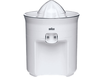 Exprimidor - Braun eléctrico Tribute Collection CJ 3050WH, 60 W de potencia, Capacidad vaso 1.75 l, Apto para lavavajillas, Blanco