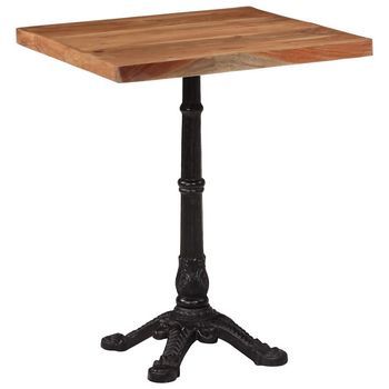 Mesa De Bistró Madera Maciza De Acacia 60x60x76 Cm