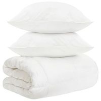 juego de edredon 3 uds blanco fibra de bambu vidaxl