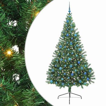 Árbol De Navidad | Decoraciones De Navidad Artificial Preiluminado Verde 240 Cm Pvc