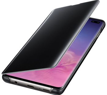 Galaxy S10 Plastic Clear View Case - Black, Black