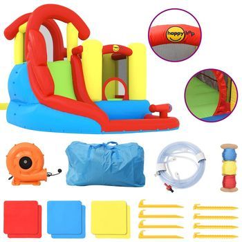 Castillo Hinchable Con Tobogán Y Piscina 280x319x211 Cm Happy Hop