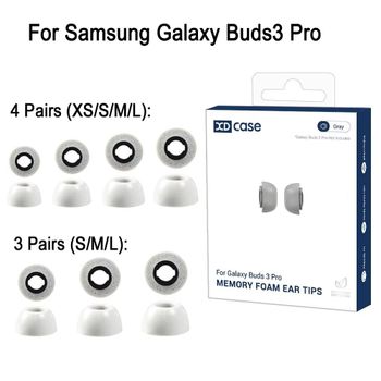 1 Juego de almohadillas de espuma viscoelástica de repuesto para auriculares Samsung Galaxy Buds3 Pro, diseño de instalación a presión, cubierta para tapones para los oídos