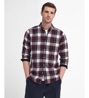 barbour para hombre msh4995 camisa crossfell granate xl casual algodon manga larga