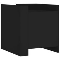 mesita de noche con compartimento con puerta 45 x 50 x 50 cm madera contrachapada negra dec034490