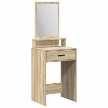 Mesa Tocador | Mesa De Maquillaje Roble Sonoma 50 X 41 X 140 Cm Madera De Ingeniería