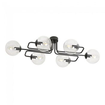 Plafón de techo vesta transparente (6 luces)