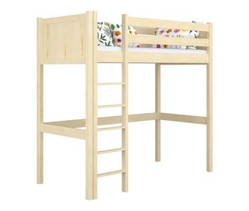 Cama alta de madera n06 pino incoloro