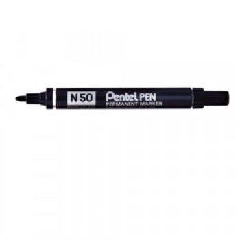 Pentel N50 Permanent Marker Bullet Tip Black PK12