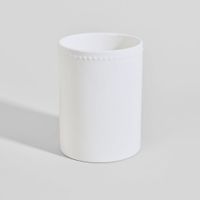 bote para utensilios de gres blanco