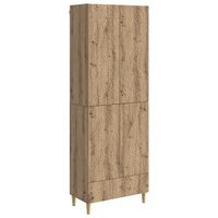 juego de armarios 2 uds roble artisan madera de ingenieria vidaxl