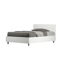 cama con almacenaje 120x200 con cabecera recta de listones fresno blanco ankel