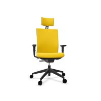 actiu stay silla de oficina con cabezal amarillanegra