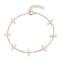 pulsera de plata 925 chapada en oro rosa