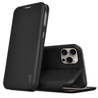 cool flip cover elegance funda negra para iphone 15 pro max