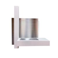 chimenea de bioetanol divina fire de pared blanca 65x75x23 cm