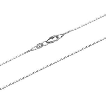 Cadena estilo veneciano 9 quilates oro blanco