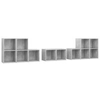 muebles de salon 8 piezas madera de ingenieria gris hormigon vidaxl