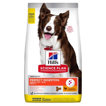 Hill's Science Plan Adult 1+ Perfect Digestion Medium Breed with Chicken - 14kg