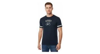 Camiseta de manga corta rubb r happiness negra