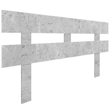 Dhome Cabecero Acabado Marmol 140cm Horizontal Estilo Valla Con Patas Madera Reciclada Dm Herrajes Incluidos (140cm Horizontal Valla, Acabado Marmol)