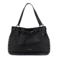 bolsa de compras suave con efecto nube y bordes remachados black