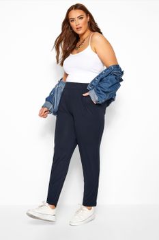 Pantalones Azul Marino Harem, Mujer Curvy Y Tallas Grandes, Yours