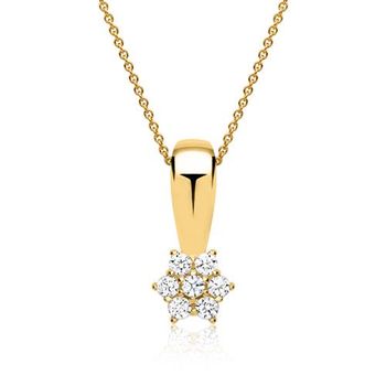 Preciosa cadena de oro 8 quilates con estrella de circonita
