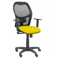 silla de oficina pc alocen bali con reposabrazos amarillo