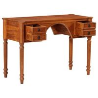 escritorio con cajones madera maciza de acacia 110x50x76 cm