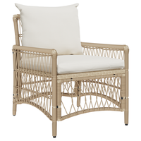 silla de jardin con cojines beige 60x70x78 cm de ratan cfw723026