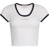 calvin klein jeans tops y camisetas lv047g220g ss monologo scoop para mujer