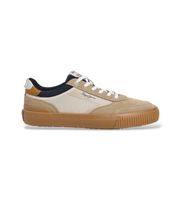 pepe jeans para hombre pms300019 zapatillas nolan street beige 43 plano ante cordones casual