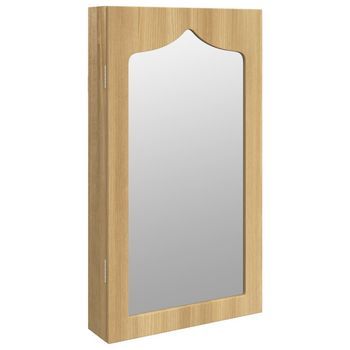 Espejo Con Joyero De Pared 37,5x10x67 Cm Vidaxl
