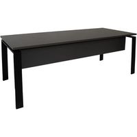 mesa-escritorio con faldon estructura metalica abierta negro 200x80 cm gris ofilike