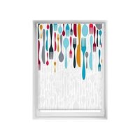 estor estampado easyfix sin taladrar - estor translucido tamano 100x150 - estor sin herramientas color cubiertos  blindecor