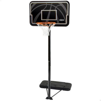 Canasta de Baloncesto Ultrarresistente Altura Regulable 229-305 Cm, Negro