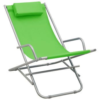 Pack 2 Uds Sillas Mecedoras Acero Verde