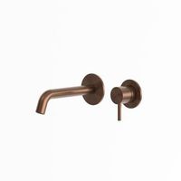 kit de grifo y boquilla de pared en acero inoxidable 316l color oro rosa